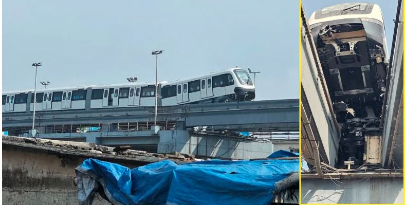 Mumbai Monorail Accident : ट्रायल रन के दौरान झुक गई मोनोरेल, हवा में लटकी बोगी, मोटरमैन घायल
