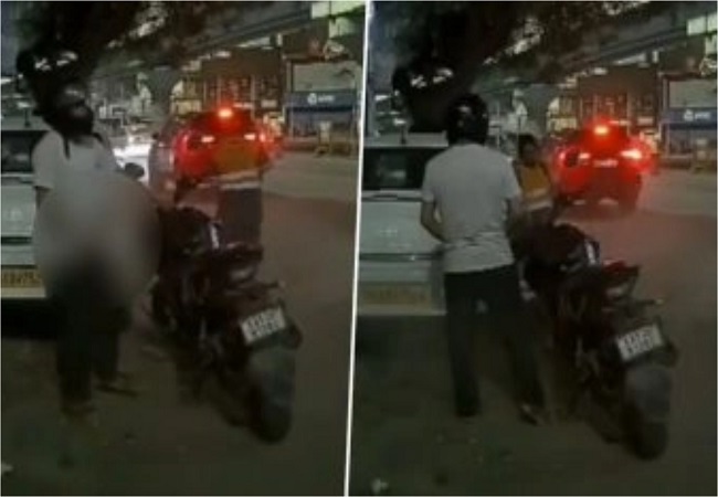 VIDEO : जब युवक महिला सफाईकर्मी के सामने करने लगा अश्लील हरकत, गुस्साई महिला ने झाड़ू से की जमकर धुनाई, आरोपी फरार