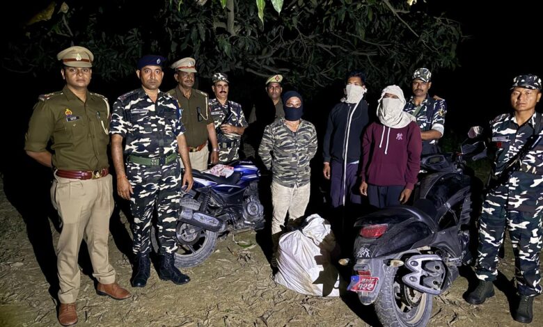 सीमा पर फिर नशे की बड़ी खेप पकड़ी गई —ठूठीबारी बार्डर पर एसएसबी और पुलिस की संयुक्त कार्रवाई, तीन गिरफ्तार