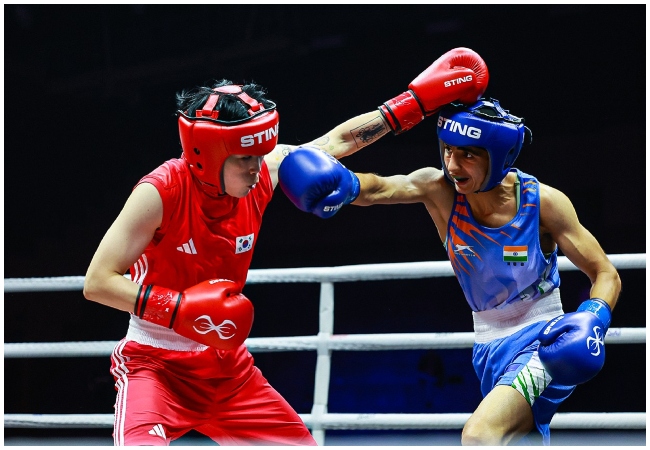 World Boxing Cup Finals 2025: मीनाक्षी हुड्डा ने कोरियाई मुक्केबाज बाक चोरोंग को 5-0 से हराकर फाइनल में बनाई जगह