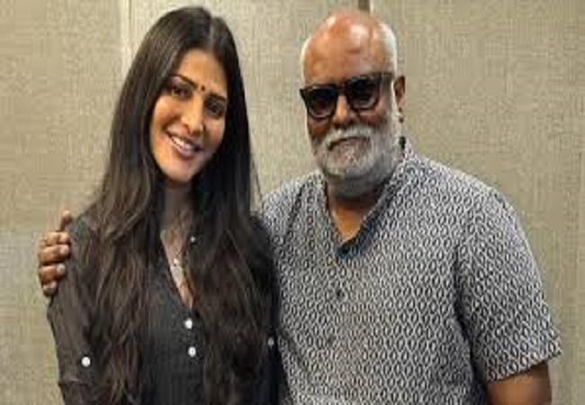 निर्देशक एसएस राजामौली के फिल्म ग्लोब ट्रॉटर में अभिनेत्री श्रुति हासन ने एक गाने में दी अपनी आवाज