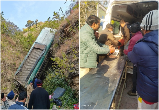 उत्तराखंड के अल्मोड़ा में बड़ा हादसा: यात्रियों से भरी बस खाई में गिरी; छह लोगों की मौत