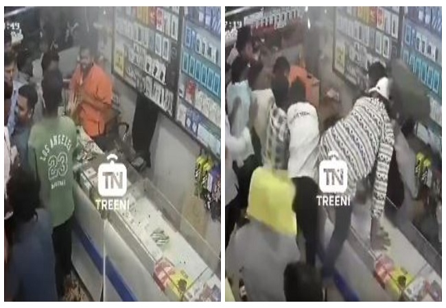 VIDEO: भीड़ ने दुकान में घुसकर बजरंग दल के कार्यकर्ता को जमकर पीटा, क्रिसमस पर लगाया था आपत्तिजनक स्टेटस