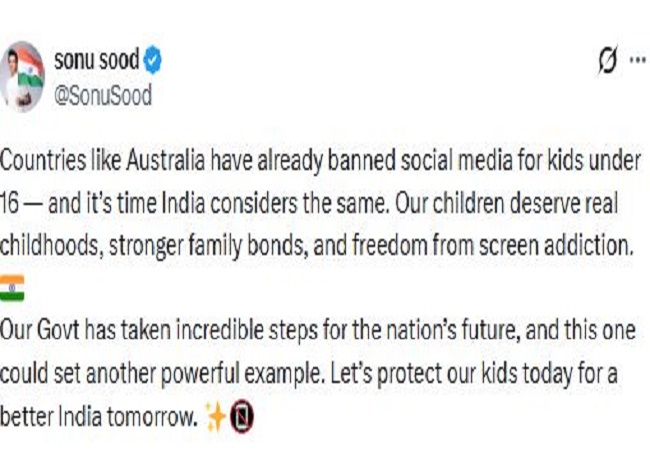 अभिनेता सोनू सूद ने सरकार से की सोशल मीडिया पर बैन लगाने की मांग, लोगों में छिड़ी बड़ी बहस