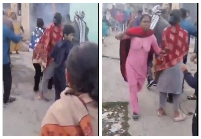 VIDEO: पड़ोसियों में हुआ विवाद जमकर चले लाठी डंडे, गर्भवती महिला की भी पीटा, जलती हुई लकड़ी से युवक के सिर पर किया वार