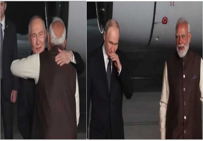 भारत दौरे पर आए रूसी राष्ट्रपति व्लादिमीर पुतिन की पीएम मोदी ने एयरपोर्ट पर की अगवानी, एक ही कार में हुए रवाना