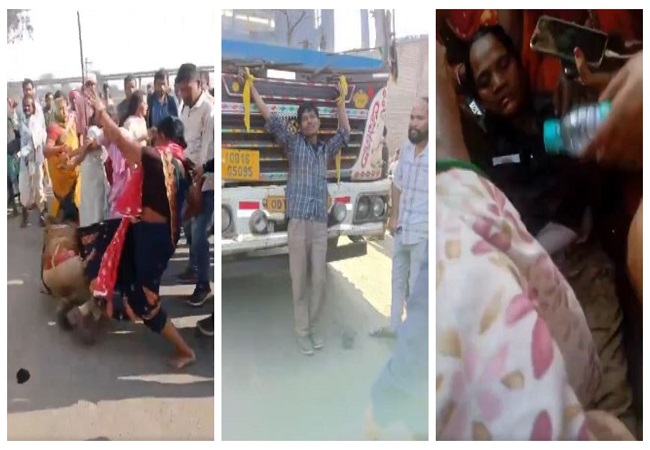 VIDEO: पुलिस और ग्रामीणों के बीच हुई हिसंक झड़प, भीड़ ने महिला दरोगा को लातों से पीटा, कार में लगाई आग, ट्रक चालक को बनाया बंधक