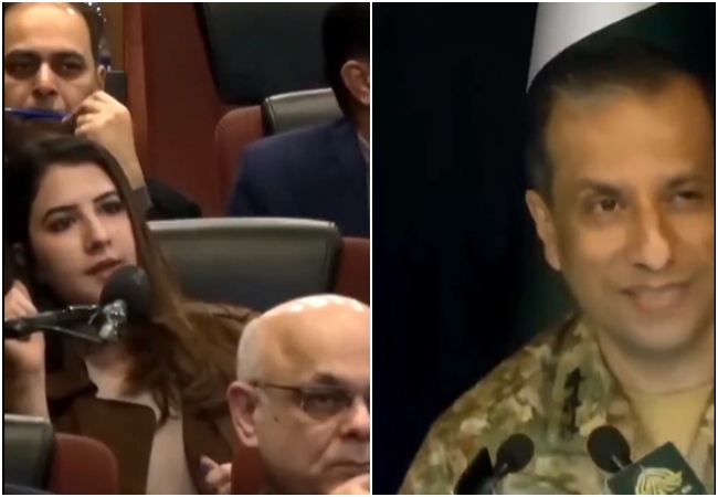 Video: पाक सेना का प्रवक्ता अहमद शरीफ चौधरी तो निकला छिछोरा, महिला पत्रकार को सारेआम किए अश्लील इशारे
