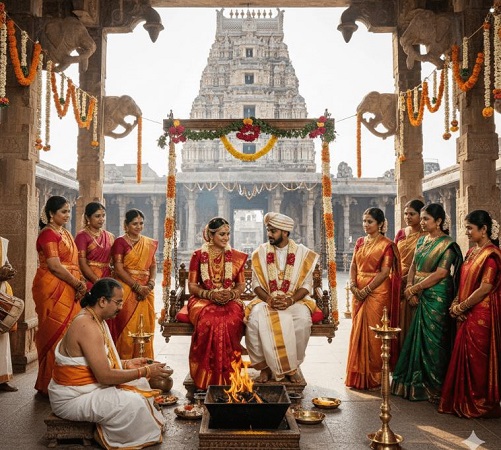 Temple Wedding Trend 2026 :  मंदिर में शादी का ट्रेंड पकड़ रहा जोर , परंपरा और सुगमता का एक आदर्श मिश्रण