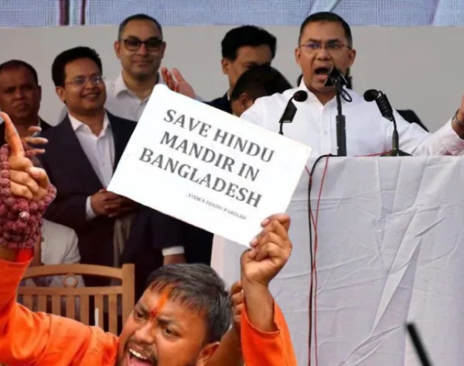 उस्मान हादी की कब्र पर पहुंचकर तारिक रहमान ने अर्पित की श्रद्धांजलि, बांग्लादेश में कट्टरपंथियों का तांडव जारी