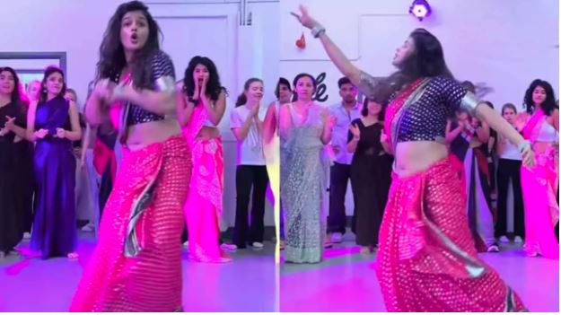 Bhabhi Dance Video-‘बड़ी मुश्किल बाबा बड़ी मुश्किल’ गाने पर गुलाबी साड़ी में ‘हसीना’ ने​ बिखेरा जलवा, कमर की लचक और कातिलाना एक्सप्रेशन्स से बनाया मुरीद