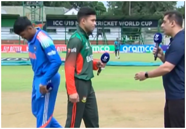 Video : टॉस के समय भारत-बांग्लादेश के कप्तानों में नहीं हुआ हैंडशेक, U19 वर्ल्ड कप में भी दोनों देशों के बीच टकराव