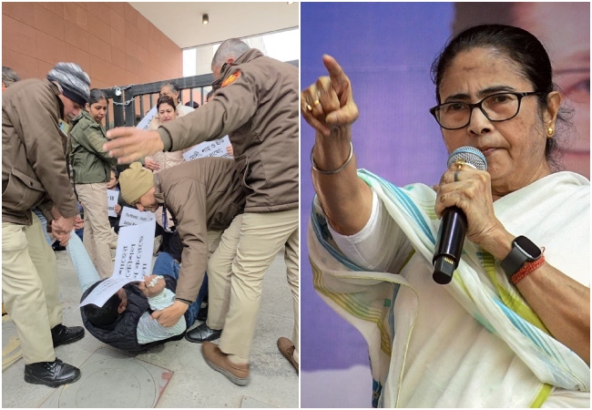 TMC सांसदों को जबरन हटाने पर ममता बनर्जी हुईं आगबबूला, बोलीं- चुने हुए प्रतिनिधियों को सड़कों पर घसीटना कानून लागू करना नहीं