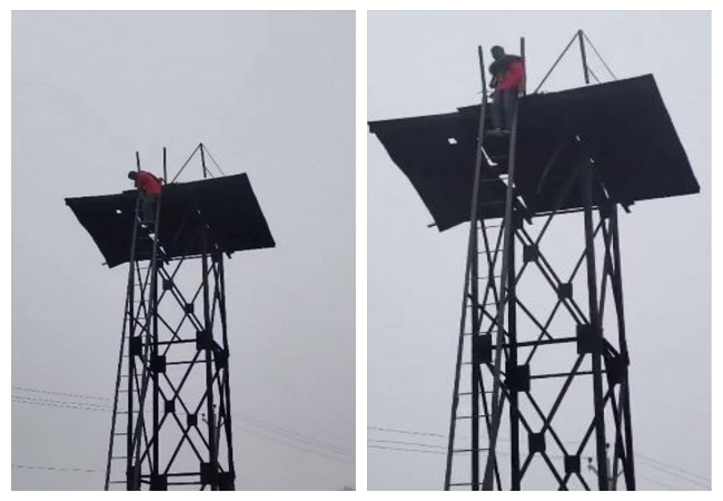 VIDEO: पत्नी के छोड़ कर जाने के बाद युवक चढ़ा पानी की टंकी पर दी कूदने की धमकी, पुलिस से की अनोखी मांग, सुनकर हसी नहीं रोक पाए लोग