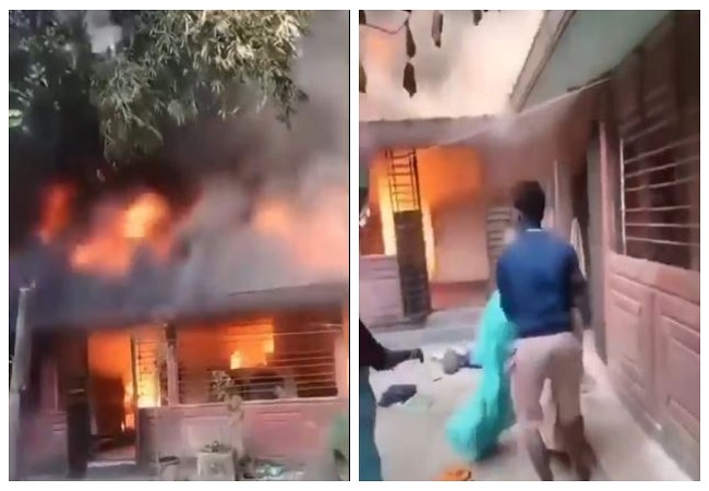 VIDEO: बांग्लादेश में एक हिंदू परिवार का घर फिर आग के हवाले! जांच में जुटी पुलिस, पीड़ित परिवार ने दिया ये बयान