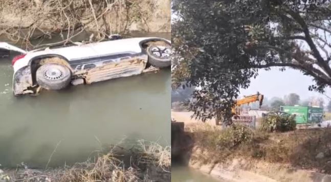 Lucknow News: हादसे में प्रॉपर्टी डीलर समेत दो की मौत, तेज रफ्तार कार अनियंत्रित होकर नहर में गिरी