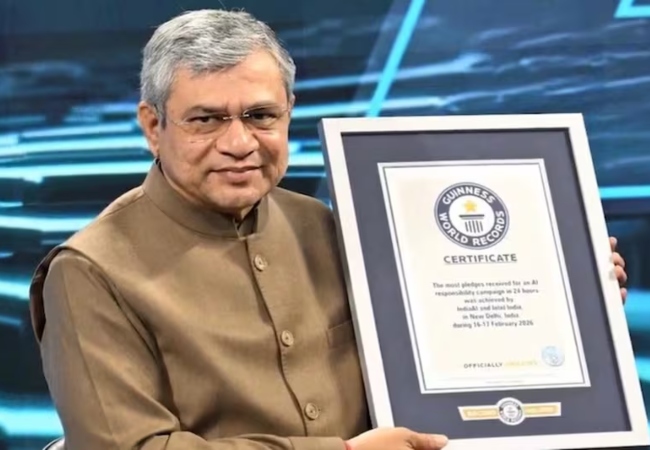 इंडिया एआई इम्पैक्ट समिट 2026 के दौरान बना गिनीज वर्ल्ड रिकॉर्ड, एक दिन में 250946 लोगों ने लिया AI प्लेज