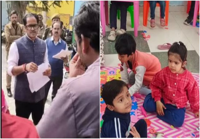 VIDEO-चित्रकूट के डीएम पुलकित गर्ग ने आंगनबाड़ी केन्द्र में अपनी बेटी का कराया दाखिला, दिया ये बड़ा संदेश