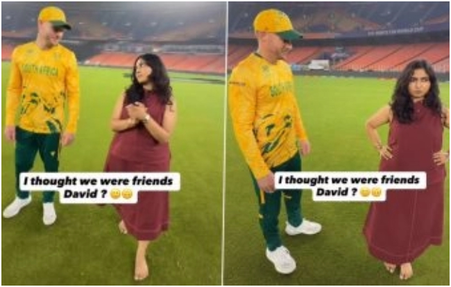 T20 World Cup : इन्फ्लुएंसर प्रिंसी पारिख को भारत की हार के बाद मिली रेप की धमकियां, David Miller के साथ वाली रील करना पड़ा डिलीट