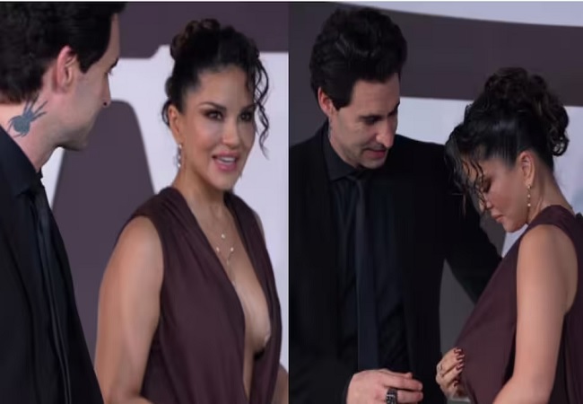 Video Viral : सनी लियोनी हुईं Oops मोमेंट का शिकार, कैमरे पर कैद हो गया वाकया