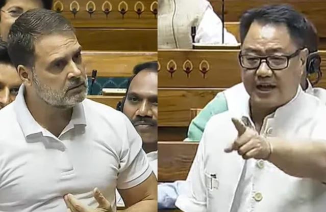 जो कुछ भी बोल रहे हैं, वह अपुष्ट जानकारी...राहुल गांधी के बयान पर बोले किरेन रिजिजू, सदन चार बजे तक स्थगित