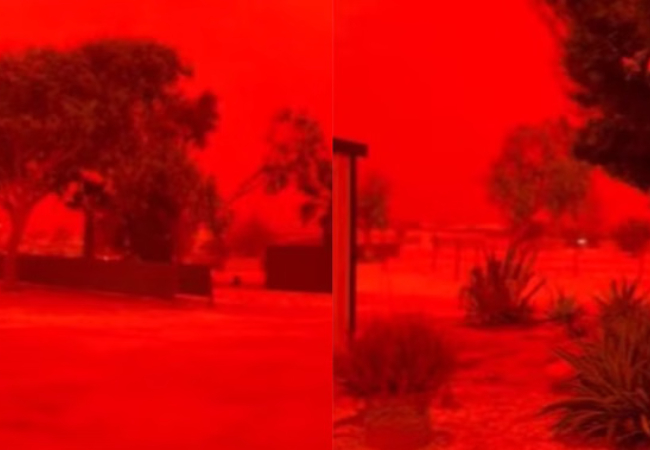Video-ऑस्ट्रेलिया ​का आसमान अचानक खून की तरह हुआ लाल, भयानक नजारा देख लोग बोले- आने वाली है कयामत