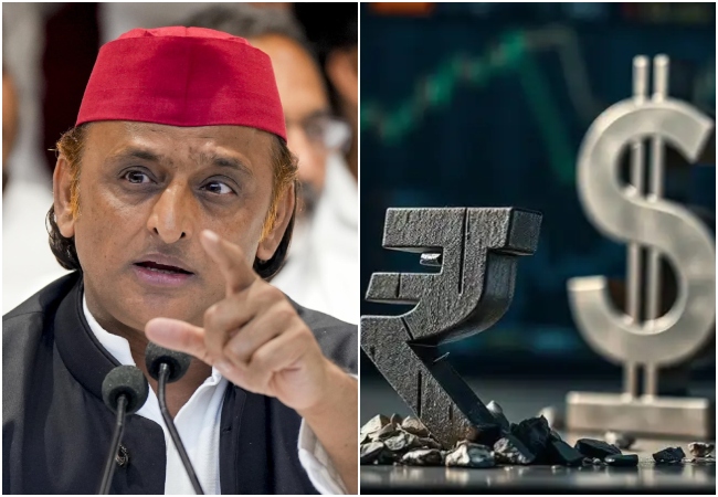 गिरने के मामले में रुपये और भाजपा की छवि के बीच चल रहा जबरदस्त मुकाबला : अखिलेश यादव