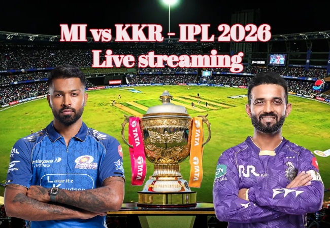 MI vs KKR Live streaming : आज आईपीएल 2026 में मुंबई और कोलकाता की होगी भिड़ंत, जानें- कब, कहां खेला जाएगा मैच