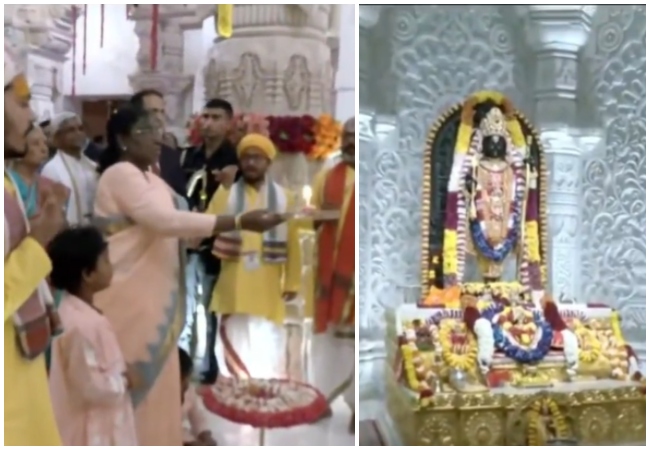 Shri Ram Yantra Sthapana Ceremony: अयोध्या पहुंची राष्ट्रपति द्रौपदी मुर्मू , श्री राम यंत्र स्थापना समारोह में की पूजा अर्चना में हुईं शामिल