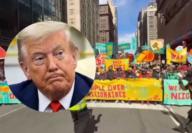 ट्रंप प्रशासन के खिलाफ अमेरिका की सड़कों पर उतरी भीड़, सरकार की नीतियों के विरोध में प्रदर्शन