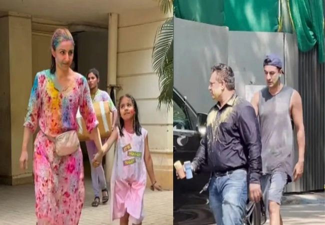 रणबीर कपूर से लेकर सोहा अली खान तक बने बच्चे, जमकर खेली होली