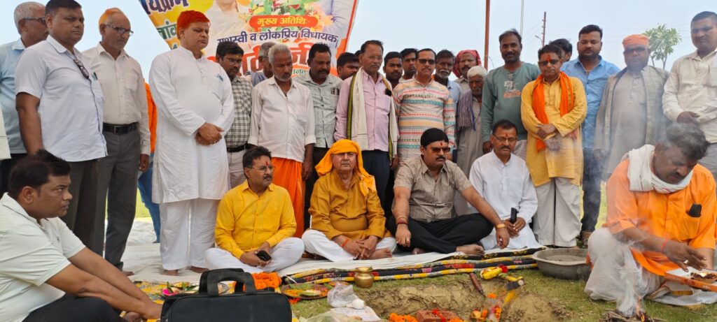 विधायक ऋषि त्रिपाठी की पहल रंग लाई: चंचाई माता मंदिर छठ घाट सुंदरीकरण का भव्य शुभारंभ