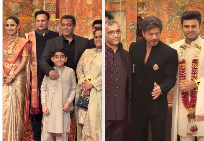 पत्रकार रजत शर्मा बेटी की शादी में शामिल हुए सलमान खान और शाहरुख खान , दूल्हा-दुल्हन को दी बधाई