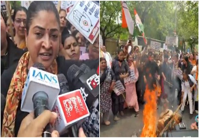 महिला कांग्रेस ने किया प्रदर्शन, अलका लांबा, बोलीं-महिला विरोधी मोदी सरकार को झुकाएंगे, महिला आरक्षण कानून 543 सीटों पर लागू करवाएंगे