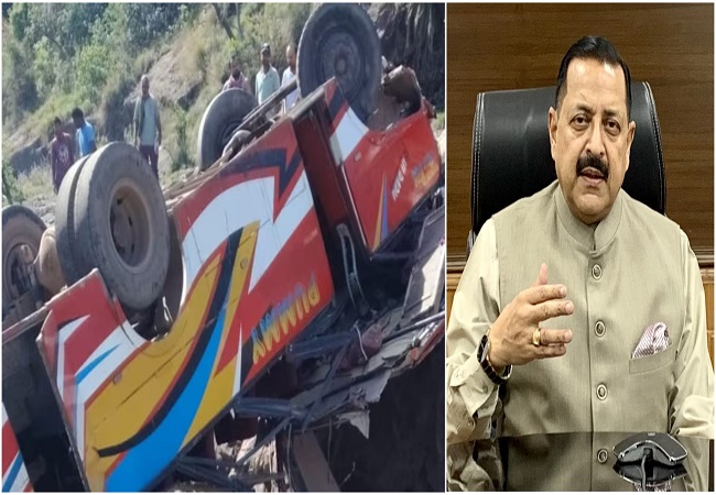 उधमपुर जिले में कघोट नाले के पास पलटी बस, रेस्क्यू ऑपरेशन जारी, केंद्रीय मंत्री डॉ. जितेंद्र सिंह ने जताया गहरा दुख