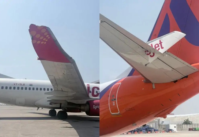 दिल्ली एयरपोर्ट: टैक्सी करते समय स्पाइसजेट विमान अकासा एयर से टकराया, सभी यात्री सुरक्षित