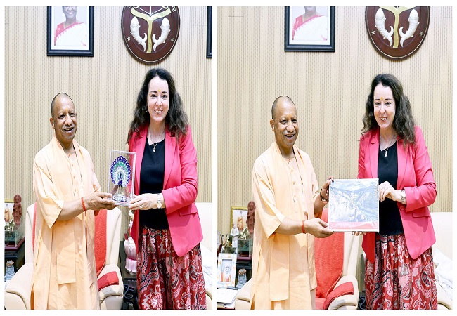 सीएम योगी आदित्यनाथ ने स्विट्जरलैंड की राजदूत से कि मुलाकात, द्विपक्षीय संबंधों को लेकर हो वार्ता