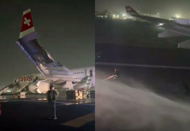 दिल्ली एयरपोर्ट: टेकऑफ के दौरान SWISS फ्लाइट के इंजन में लगी आग, 6 यात्री घायल, कुल 232 लोग सवार थे