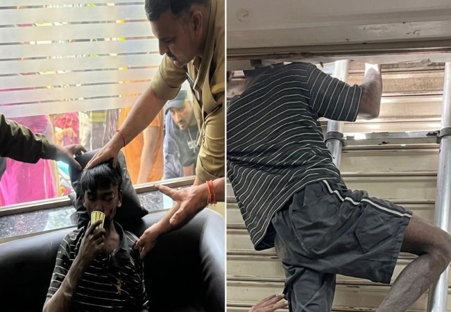 Video: चोरी करने आया था चोर शटर में फंस गई गर्दन, 6 घंटे तक फंसा रहा बेचारा