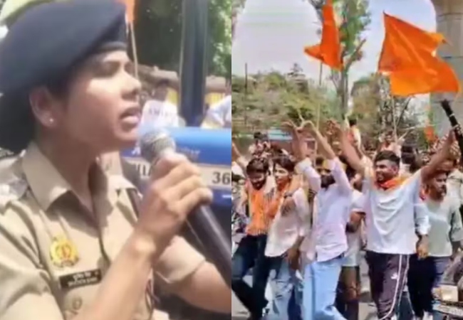 मेरठ: परशुराम जंयती में DSP की सख्ती, फरसा-डंडा लहराने वालों को दी चेतावनी,Video-Viral