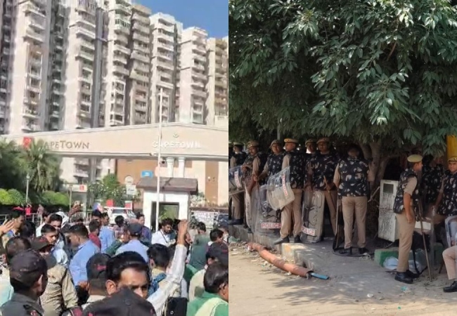 सेक्टर-121 और फेज-2 में फिर भड़की हिंसा, जगह-जगह भारी फोर्स तैनात; DGP ने की अपीन शांति बनाए रखे