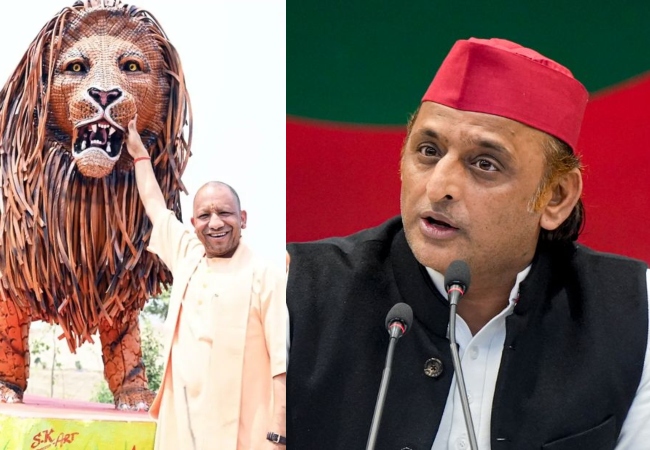 अखिलेश ने योगी की शेर वाली फोटो पर कसा तंज, बोले- 
