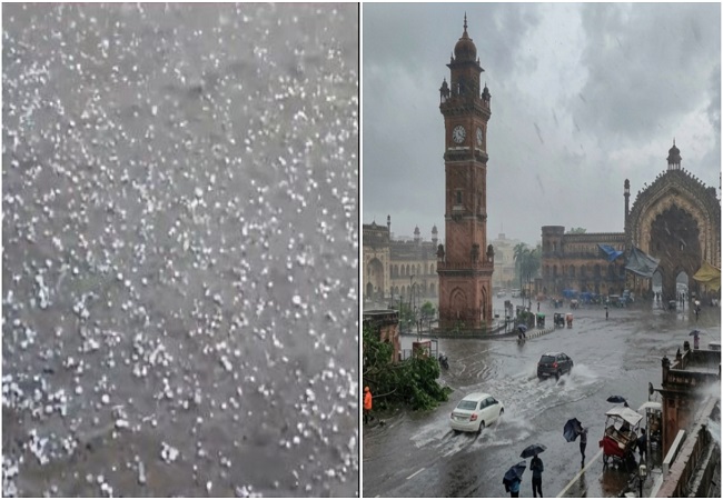 UP Heavy Rainfall : जेठ माह में यूपी में झमाझम बारिश, आगरा, अलीगढ़, कानपुर, लखनऊ में बरसे बादल, 60 जिलों में बारिश, बिजली-ओले का ALERT