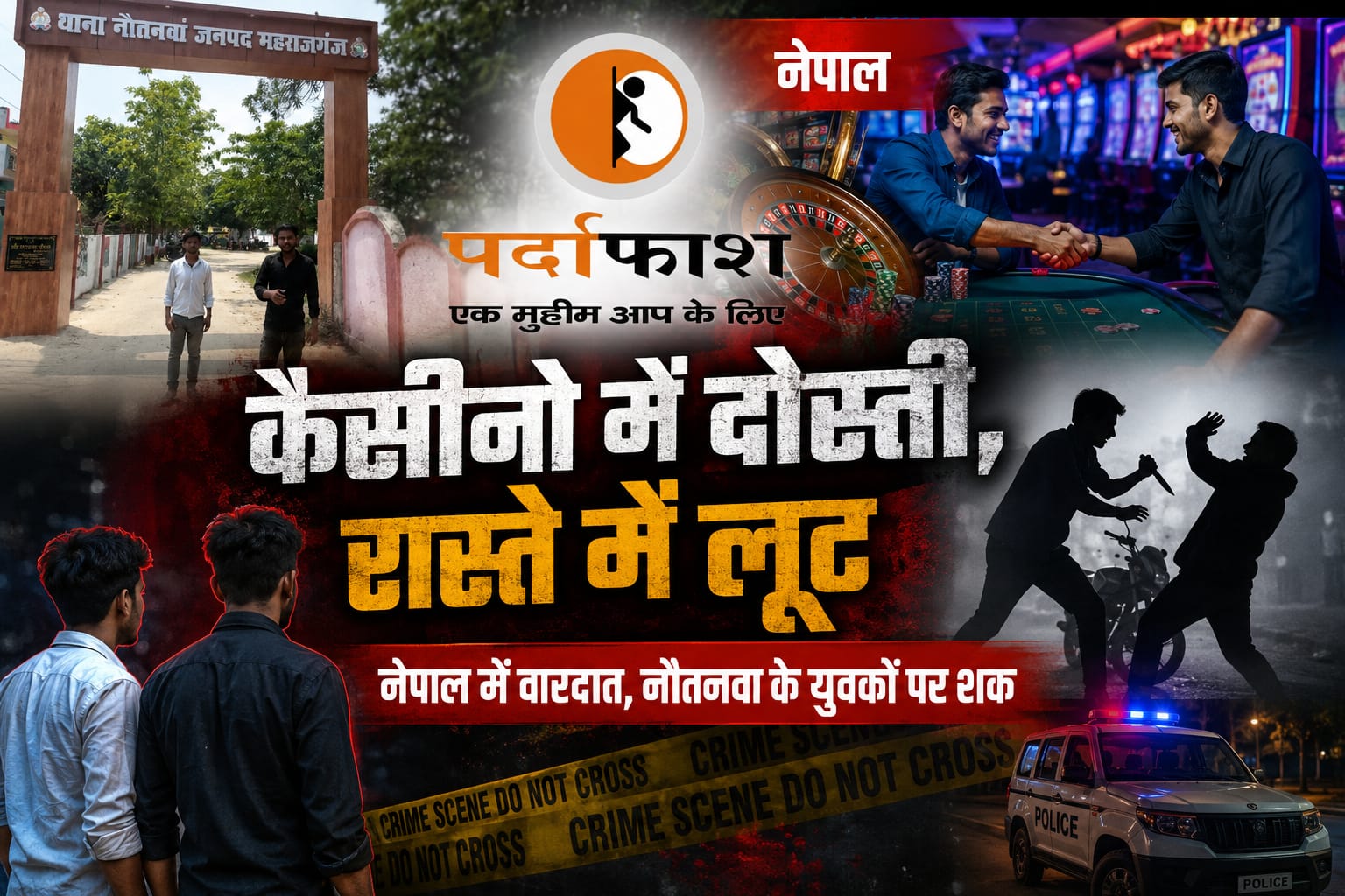 नेपाल में दो युवकों से चाकू की नोक पर लूट, नौतनवा कनेक्शन पर जांच तेज