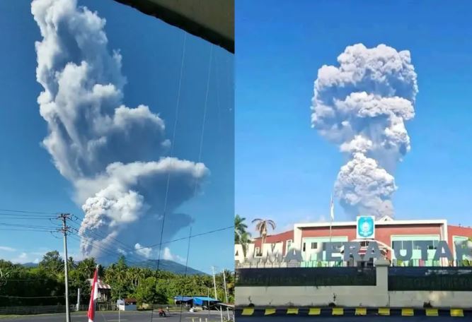 Indonesian Volcanoes : इंडोनेशिया में धमाके के बाद अचानक फटा ज्वालामुखी , 10KM ऊंची उड़ी राख