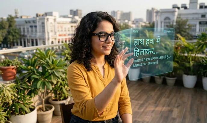 Meta Smart Glasses Real-Time : मेटा स्मार्ट ग्लास रियल टाइम से टेक्स्ट लिखना आसान, बस हवा में हाथ हिलाने से टाइप हो जाएगा मैसेज!