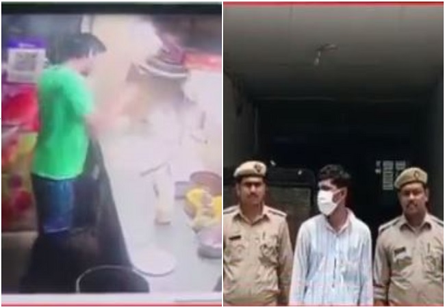 Video-थूककर पिज्जा बना रहा था दुकान संचालक मुजम्मिल, नोएडा की पिज्जा दुकान का वीडियो वायरल
