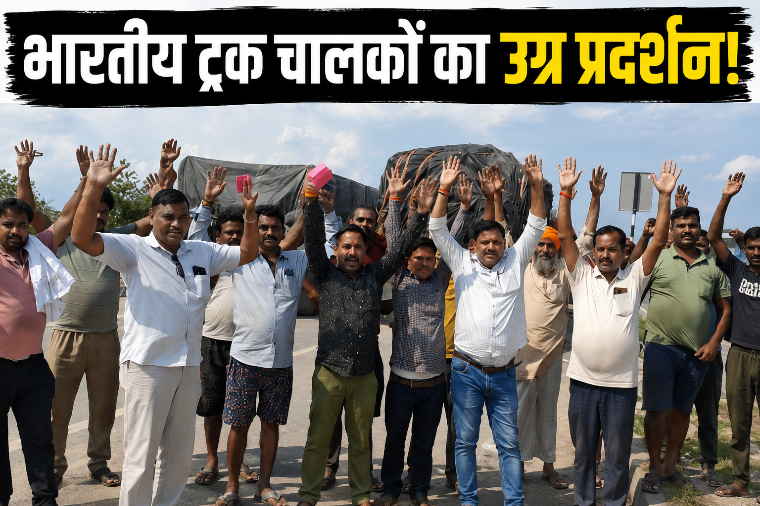 नेपाल यातायात विभाग की मनमानी पर फूटा गुस्सा,सोनौली बॉर्डर पर ट्रक चालकों का प्रदर्शन