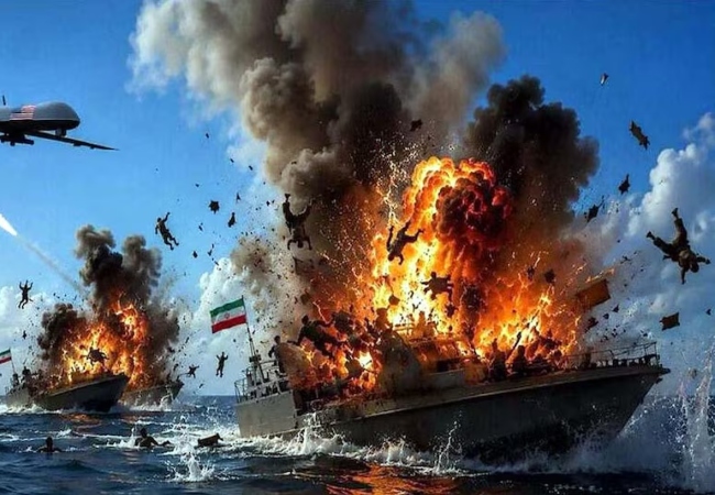 High tension in the Strait of Hormuz: ईरान के मिसाइल ठिकानों पर अमेरिका ने दागी मिसाइलें, दो सैन्य नौकाएं हुए तबाह