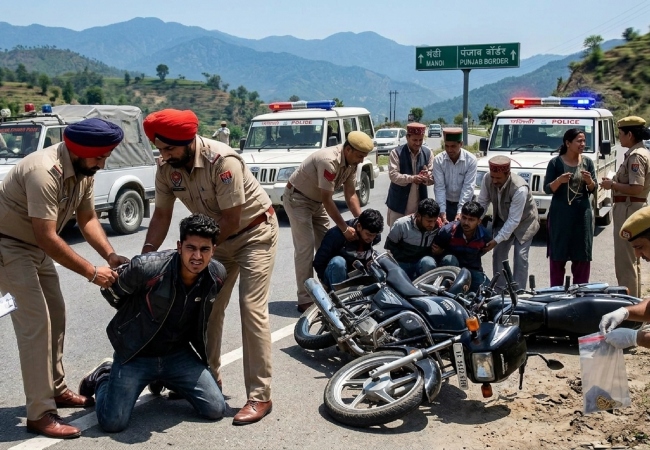महिला से सोने की चेन झपटने वाले पंजाब के आठ युवक गिरफ्तार